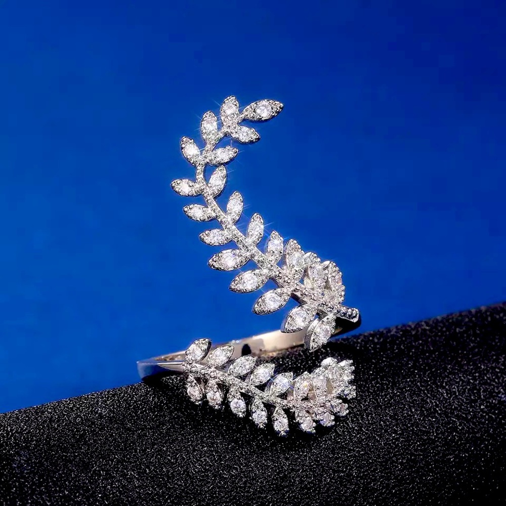 Gorgeous Leaf Adjustable Ring - S925 - image 2